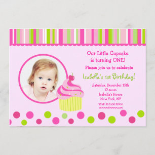 Invitation Peu d'invitations de fête d'anniversaire de photo
