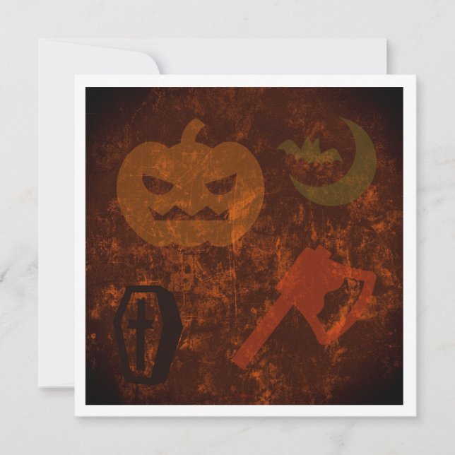 Invitation Peurs d'Halloween sur Eerie Arrière - plan (Devant)