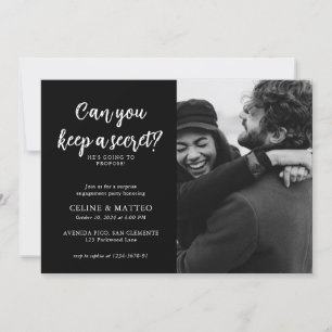 Invitation Peux-tu garder un secret ?   Fiançailles photo noi