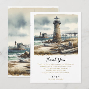 Invitation Phare Côtier Rustique Merci Plage Bord de mer