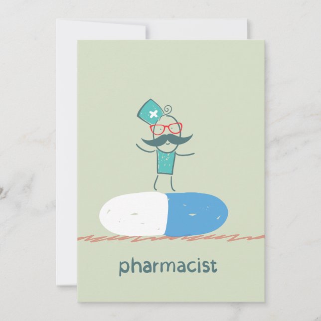 Invitation Pharmacien sur tablette (Devant)