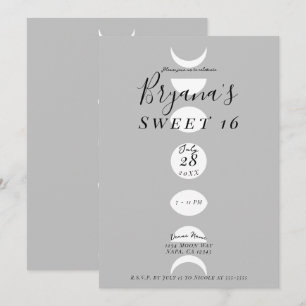 Invitation Phases Lune Cycles Gris & Blanc Doux 16