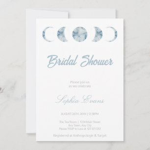 Invitation Phases minimalistes de la lune Fête des mariées cé
