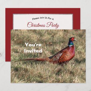 Invitation Pheasant Photo Noël