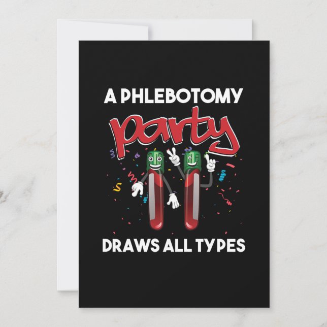 Invitation Phlebotomie Parti Vacutainer Sang Phlebotomiste Gi (Devant)