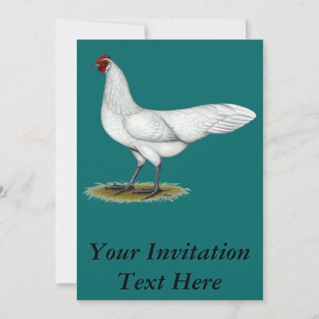Invitation Phoenix : Hen blanc (Devant)