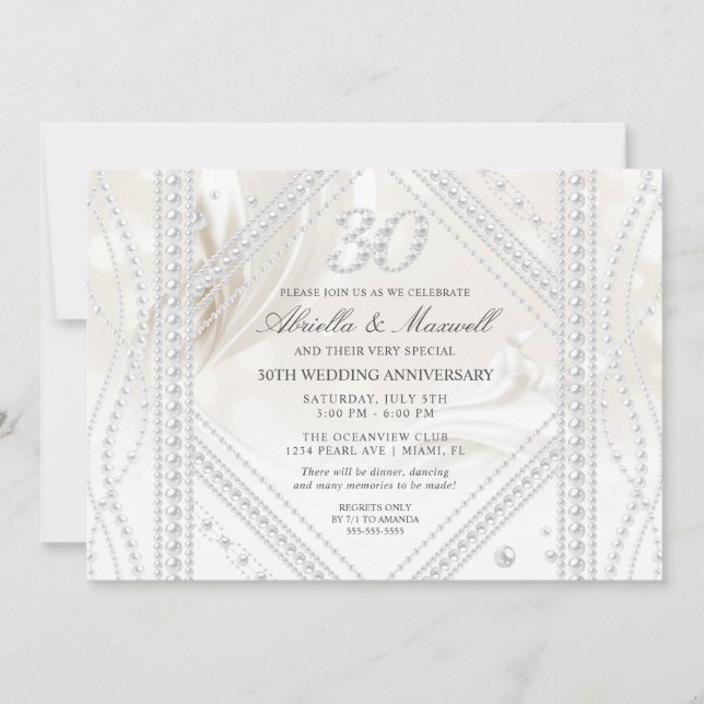 Invitation Photo 30e Anniversaire (Devant)