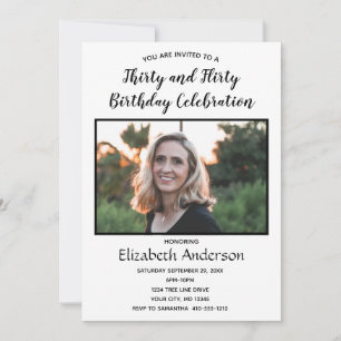 Invitation Photo 30e anniversaire Trente joyeux anniversaire
