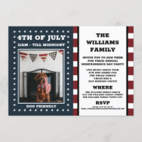 Photo| 4 juillet| Famille| Chien| Bleu blanc rouge