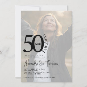 Invitation Photo 50 ans et Fabulueuse Fête d'anniversaire 50