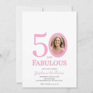 Invitation Photo 50 et Fabuleux 50e Anniversaire