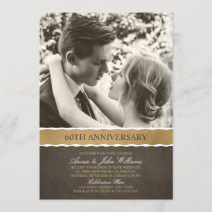Invitation Photo 60e anniversaire du Mariage Votre photo ici