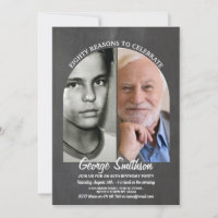 Photo Anniversaire Style Vintage Chalk 2 images Ho