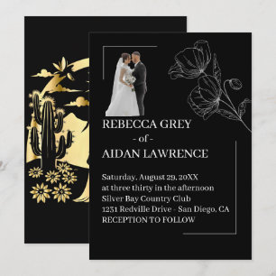 Invitation Photo artistique noir blanc 2026