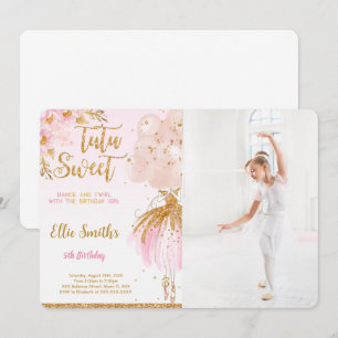 Invitation photo Ballerina modifiable