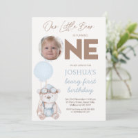 Photo Ballons Bleus Marrons Anniversaire Premier O