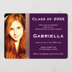 Invitation photo bilingue recto verso