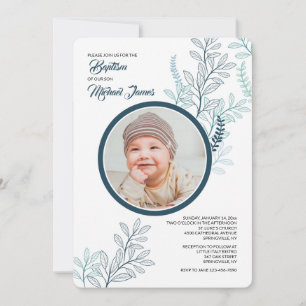 Invitation photo Blue Ferns