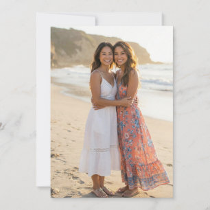 Invitation Photo botanique de corail joyeux