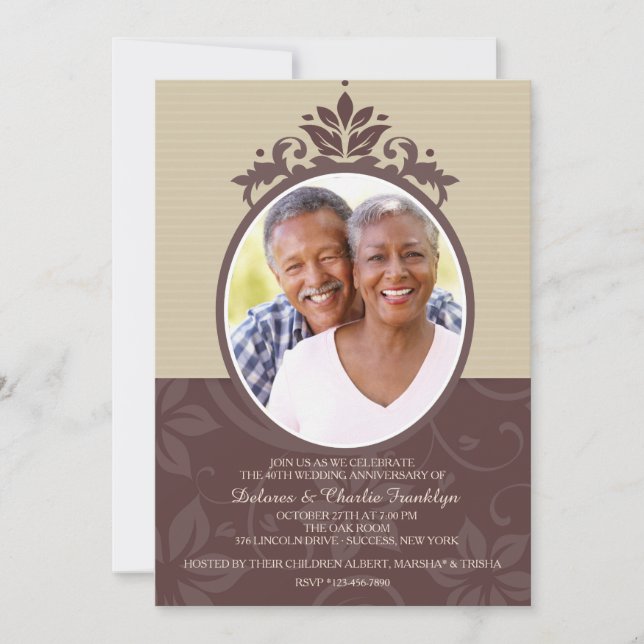 Invitation photo Cameo Anniversaire (Devant)
