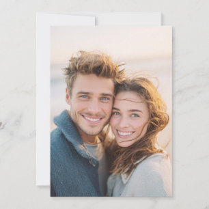 Invitation Photo Candid en Beige Chaud
