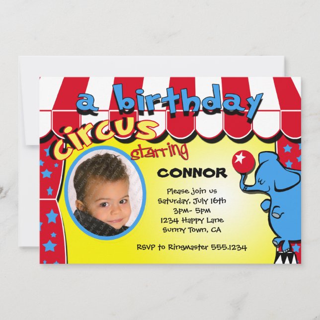 Invitation photo Carnival Circus (Devant)