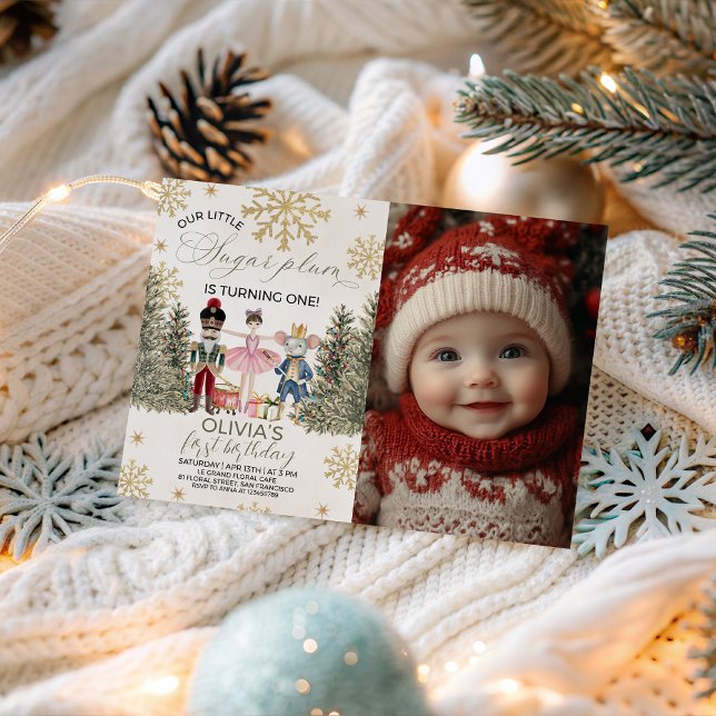 Invitation Photo Casse-Noisette Sugar Plum (Créateur téléchargé)