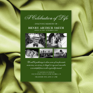 Invitation Photo Célébration verte de la vie