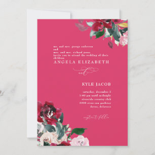 Invitation Photo Cerize Floral Mariage élégant