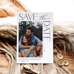 Invitation Photo chic stylish Mod Enregistrer la date 2
