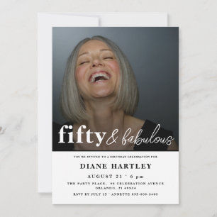 Invitation Photo Cinquante & Fantastique 50e Anniversaire