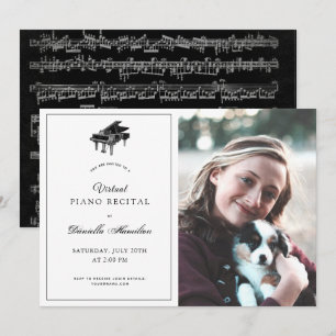 Invitation Photo classique de considérant virtuel blanc de pi
