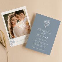 Photo classique florale Dusty Blue Mariage minimal