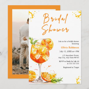 Invitation Photo Cocktail Orange Aperol Spritz Apéritif Enter
