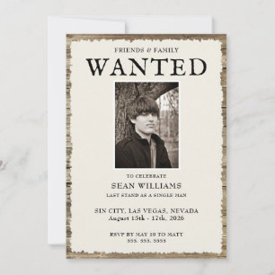 Invitation Photo & Code QR Week-end Bachelor