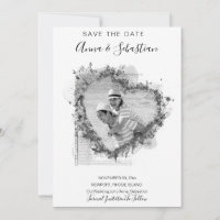 *~* PHOTO Coeur AR6 MARIAGE ENREGISTRER LA DATE QR