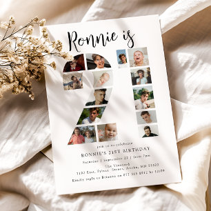 Invitation photo collage numéro 21 pour une fête d