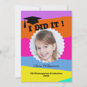 Invitation Photo colorée Kindergarten Grad Party Pique-nique