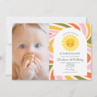 Photo Cute Sun Colorful Retro Wavy 1er anniversair