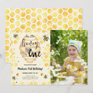 Invitation photo d'abeille modifiable