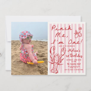 Invitation photo d'anniversaire 1ère année avec ho