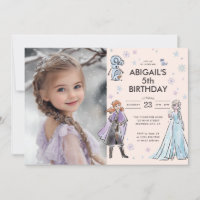 Photo d'anniversaire Anna, Elsa & Olaf Girl's Froz
