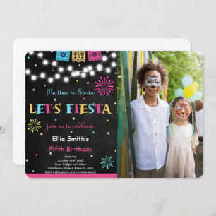 Invitation photo d'anniversaire de Fiesta