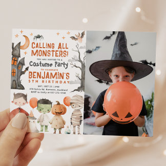 Invitation photo d'anniversaire de la fête d'Hallo