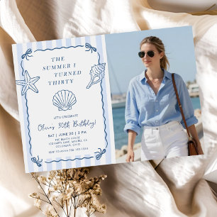 Invitation Photo d'anniversaire de l'été où j'ai eu trente an