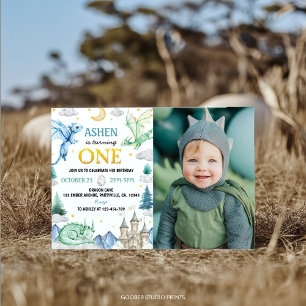 Invitation Photo d'anniversaire d'un garçon pour son 1er anni
