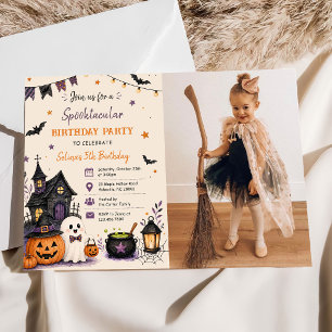 Invitation Photo d'anniversaire Halloween Spooktacular