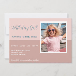 Invitation photo d'anniversaire moderne