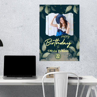Invitation photo d'anniversaire moderne mignon style