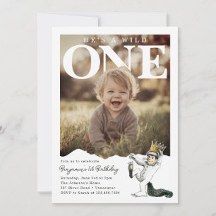 Invitation Photo d'anniversaire pour 1er anniversaire Where t